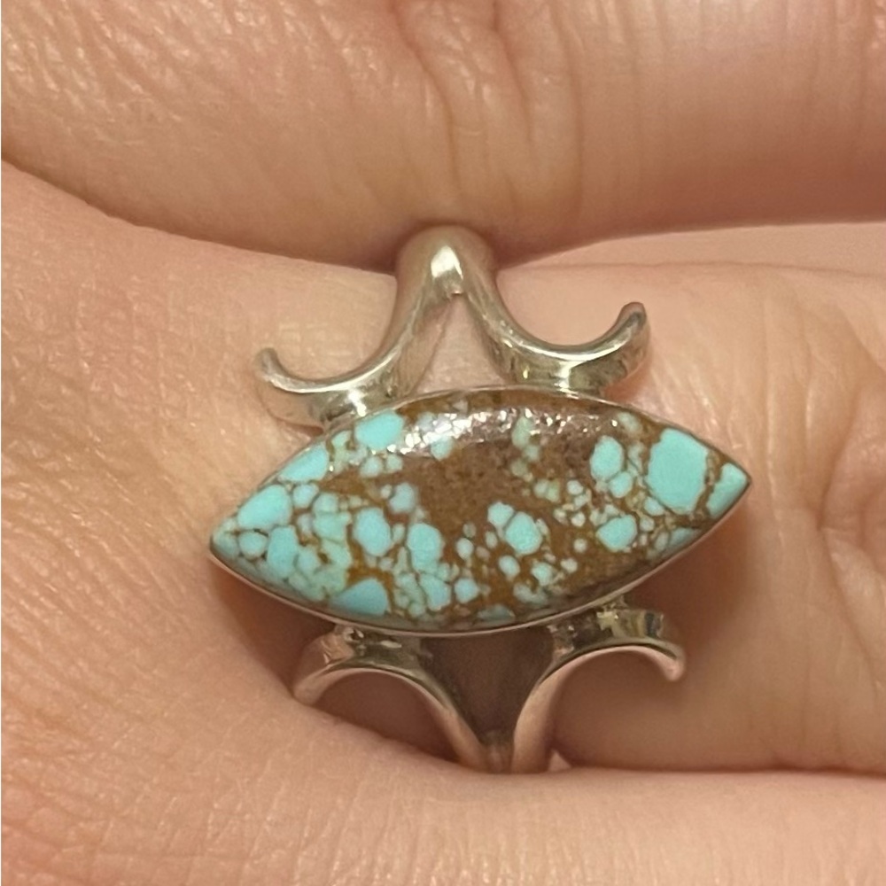 Genuine Turquoise and Sterling Ring - Picture 6 of 6